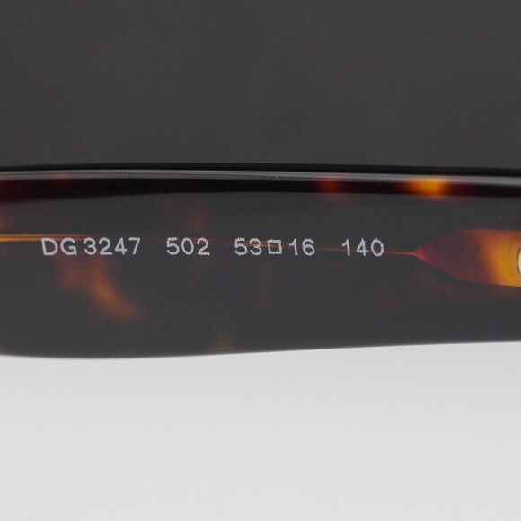 Dolce & Gabbana DG3247 502 Cat Eye Eyeglasses - Havana/Gold 53mm - Picture 9 of 10